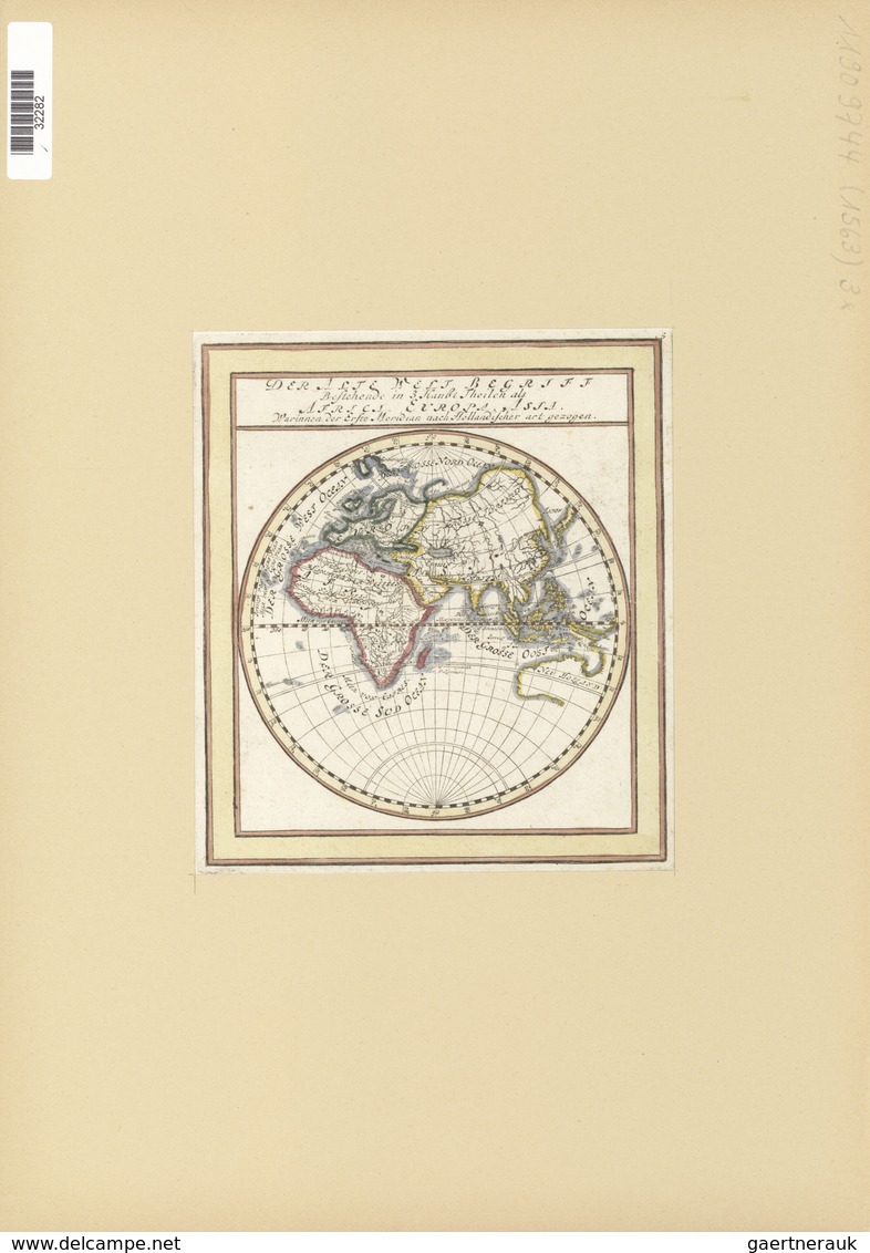 Landkarten Und Stiche: 1715. Map Of The Eastern Hemisphere ('The Old World'), By Gabriel Bodenehr Ca - Aardrijkskunde