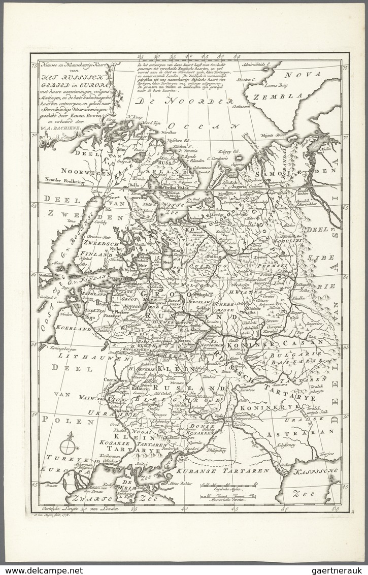 Landkarten Und Stiche: 1786 (ca). Map Of Western Russia From Finland To The Crimea To Asia. From A D - Geographie