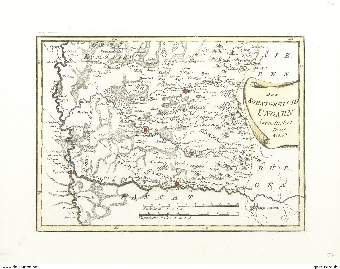 Landkarten Und Stiche: 1789. "Des Koenigreichs Ungarn Oestsuedlicher Theil" From "Schauplatz Der Fun - Géographie