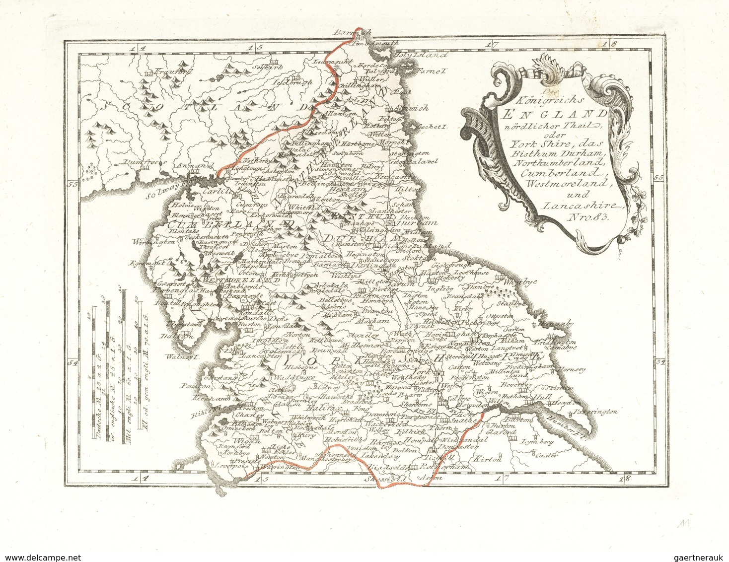 Landkarten Und Stiche: 1789 "Des Koenigreichs England Noerdlicher Theil Oder York Shire, Das Bisthum - Geographie