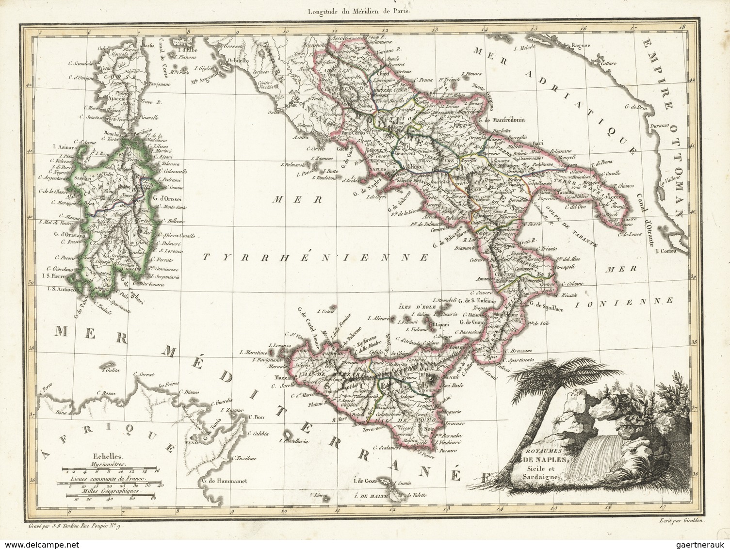 Landkarten Und Stiche: 1812 (ca.) Map Showing Portions Of Italy Ruled By France, With The Other Map - Geographie