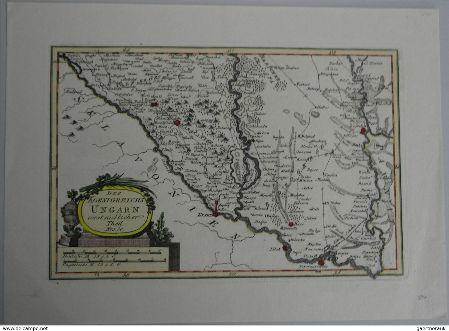 Landkarten Und Stiche: 1791 (ca.). "Des Koenigreichs Ungarn Westsuedlicher Theil. From Schauplatz De - Geography
