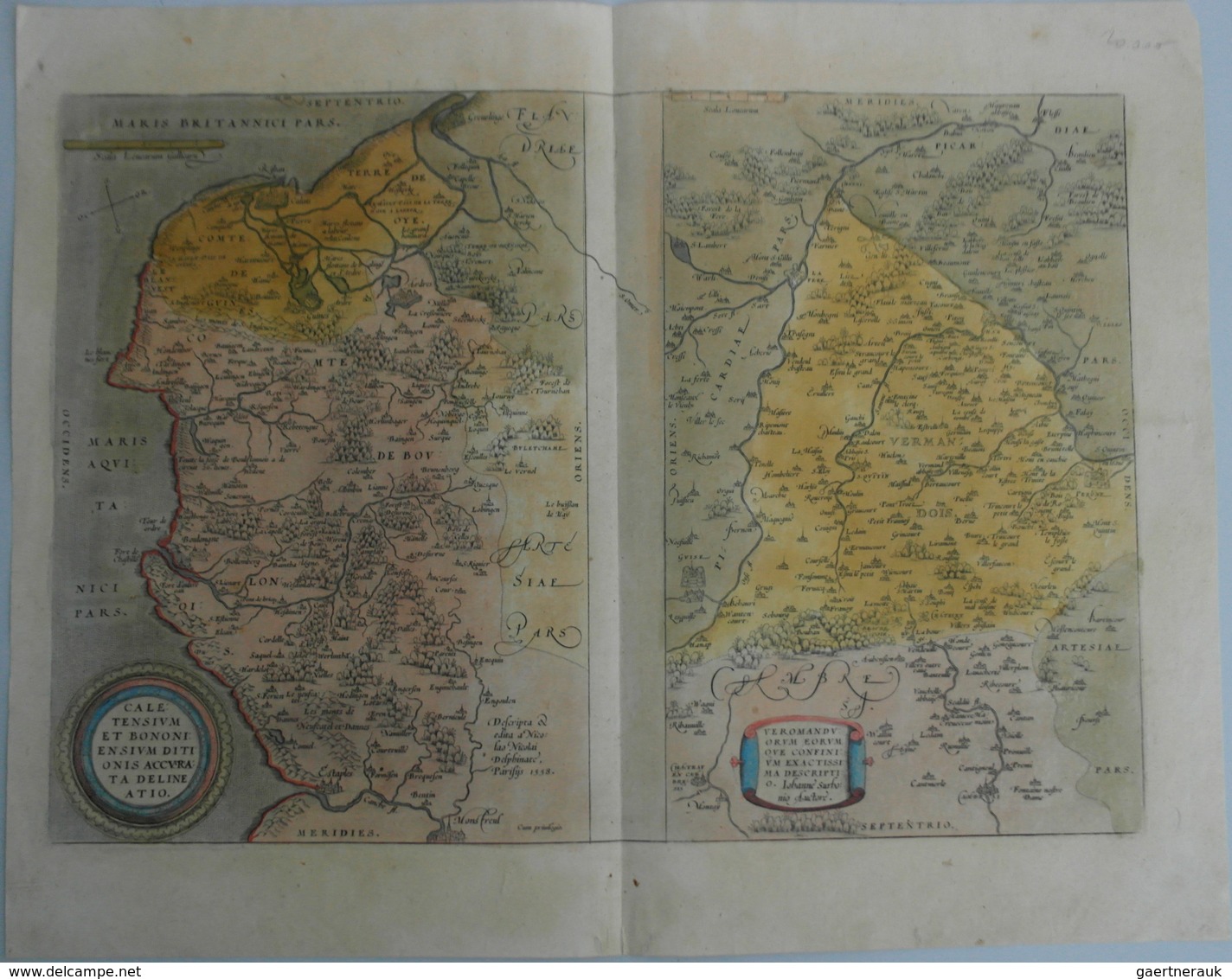 Landkarten Und Stiche: 1584 (ca.): Caletensium Et Bononiensium Ditionis Accurata Delineatio [with] V - Géographie