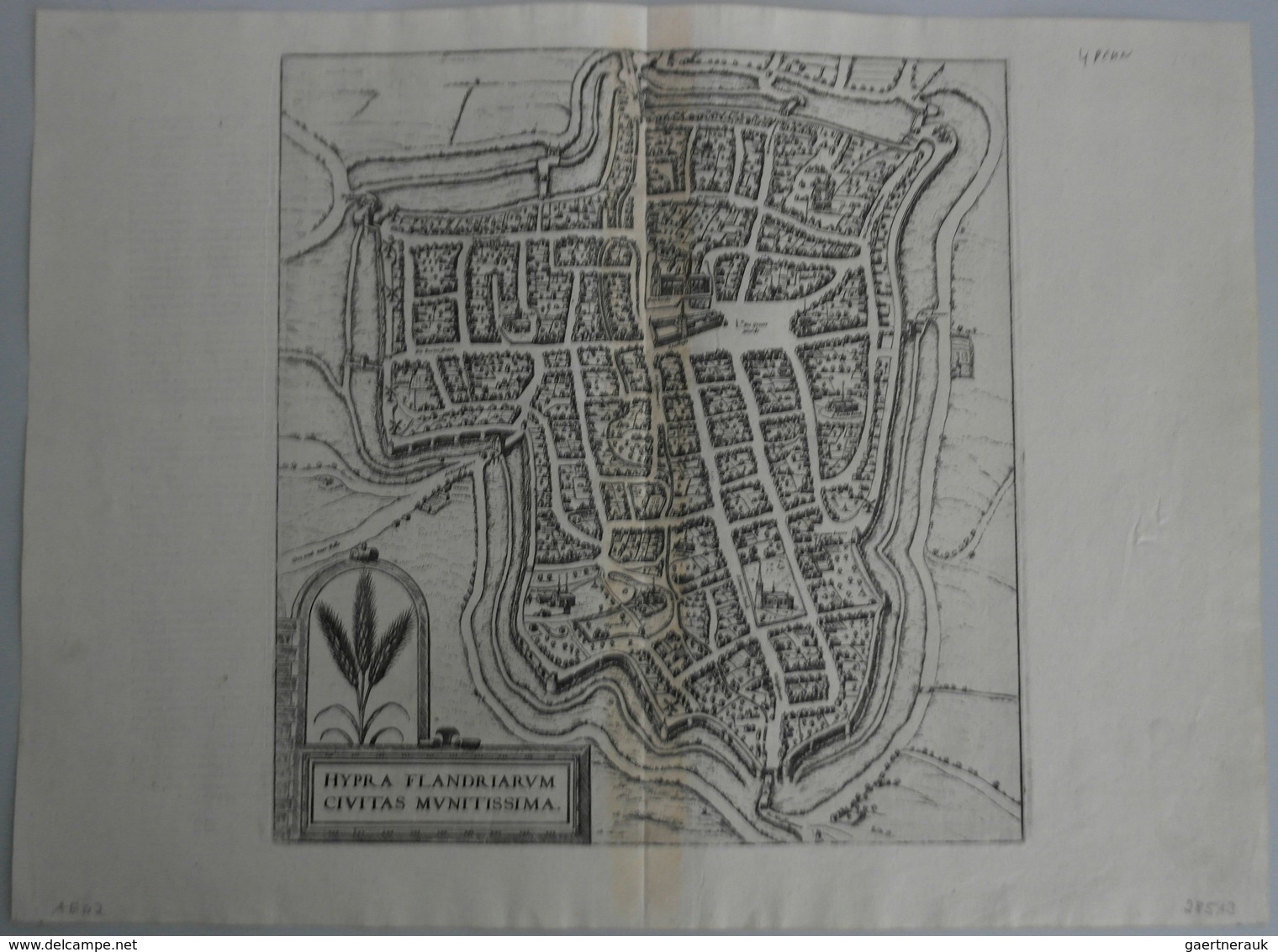 Landkarten Und Stiche: 1588 (ca.) Hypra Flandriarum Civitas Munitissima... - Braun And Hogenberg, Fr - Geography