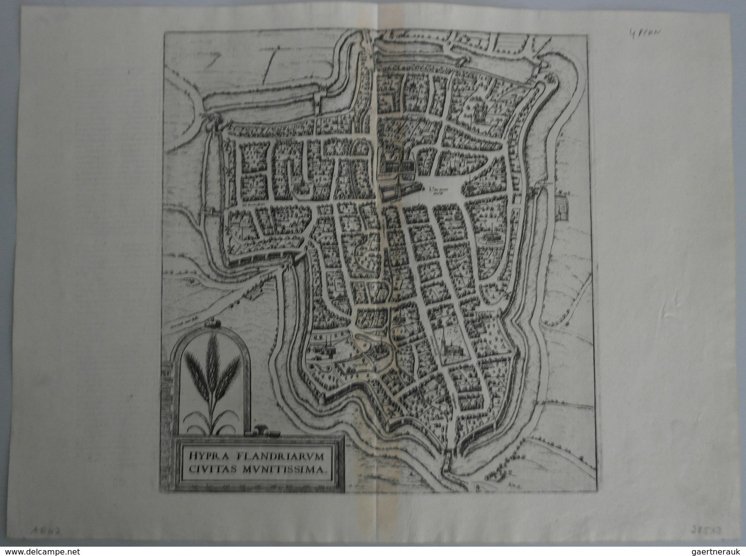 Landkarten Und Stiche: 1588 (ca.) Hypra Flandriarum Civitas Munitissima... - Braun And Hogenberg, Fr - Geographie