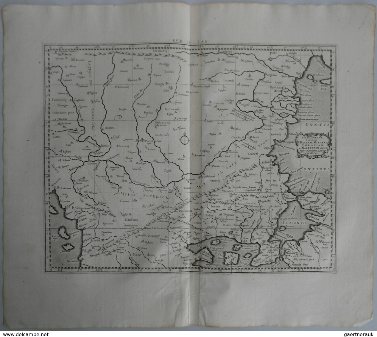 Landkarten Und Stiche: 1695 (ca): "Tab. IX Europae, Continens Daciam, Misiam, Thraciam, Ac Macedonia - Geographie