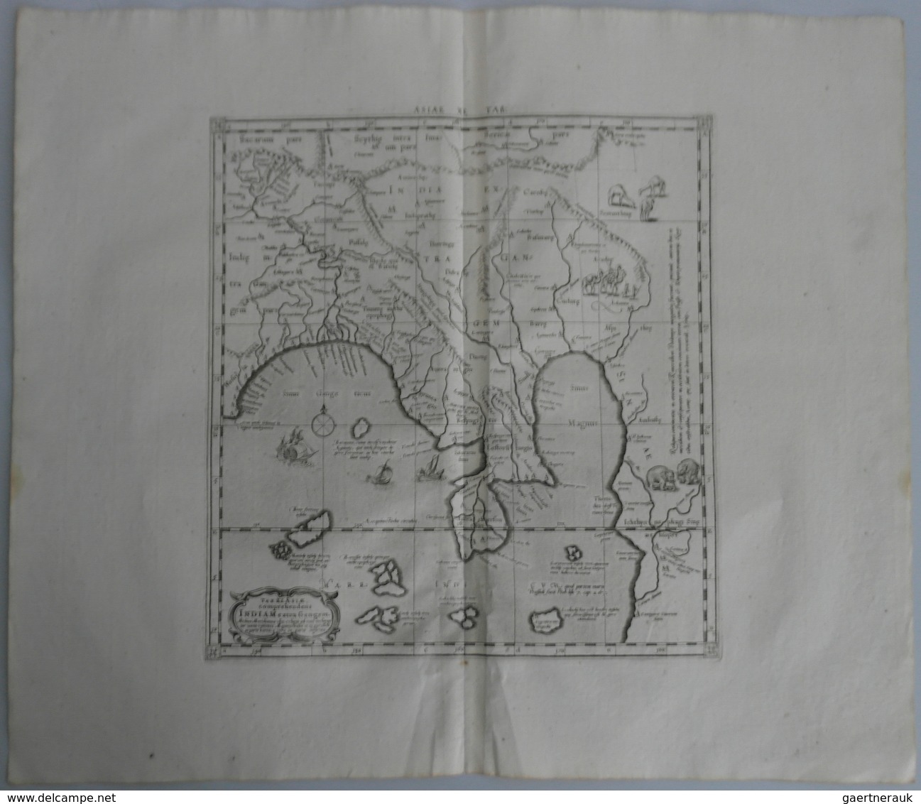 Landkarten Und Stiche: 1695 (ca.): "Tab.XI Asiae Comprehendens Indiam Extra Gangem". Beautiful Fresh - Geographie