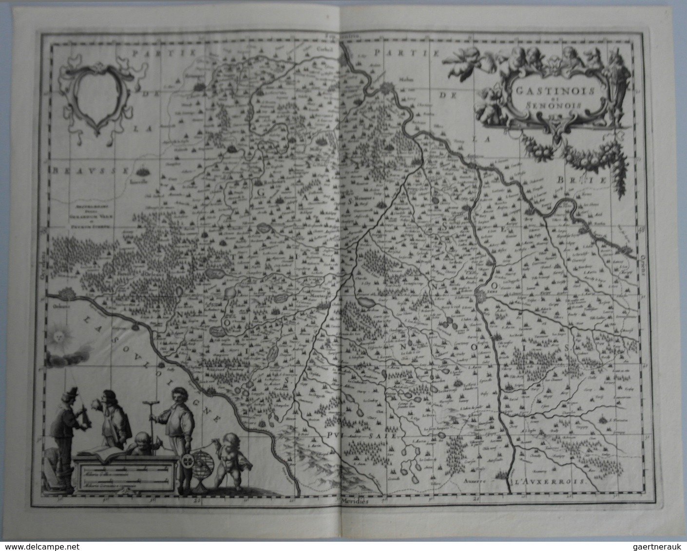 Landkarten Und Stiche: 1647 (ca.): Gastinois Et Senonois, Guiljelmus Blaeu., Ca 1647. Plate Mark Ca - Geography
