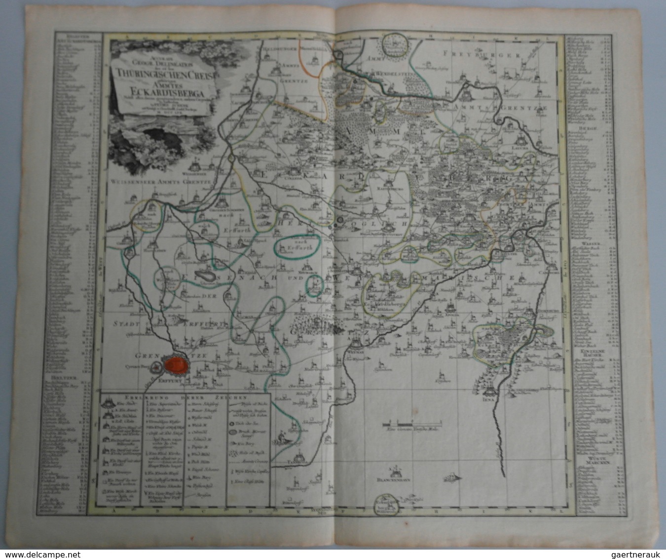 Landkarten Und Stiche: 1757 (ca.): "Accurate Geogr. Delineation Des Zu Dem Thuringischen Creis Gehor - Geography