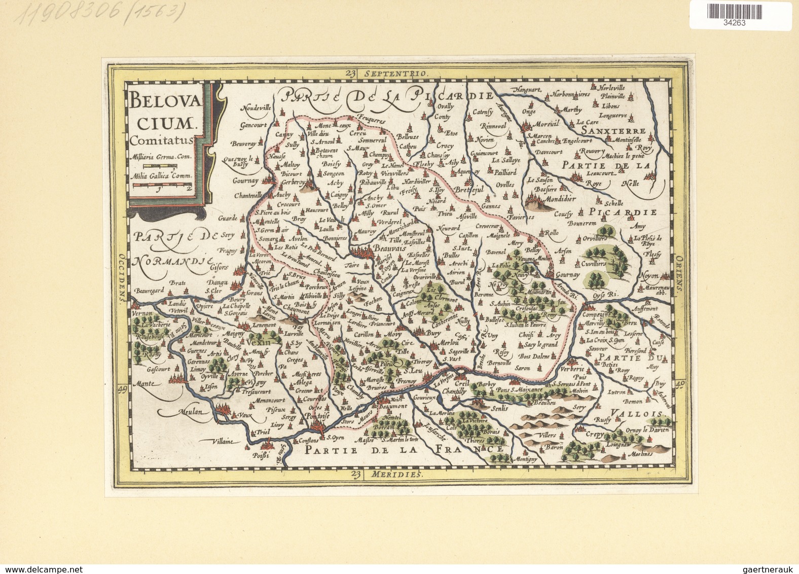 Landkarten Und Stiche: 1734. Belovacium Comitatus. From The Mercator Atlas Minor Ca 1648, Later Alte - Géographie