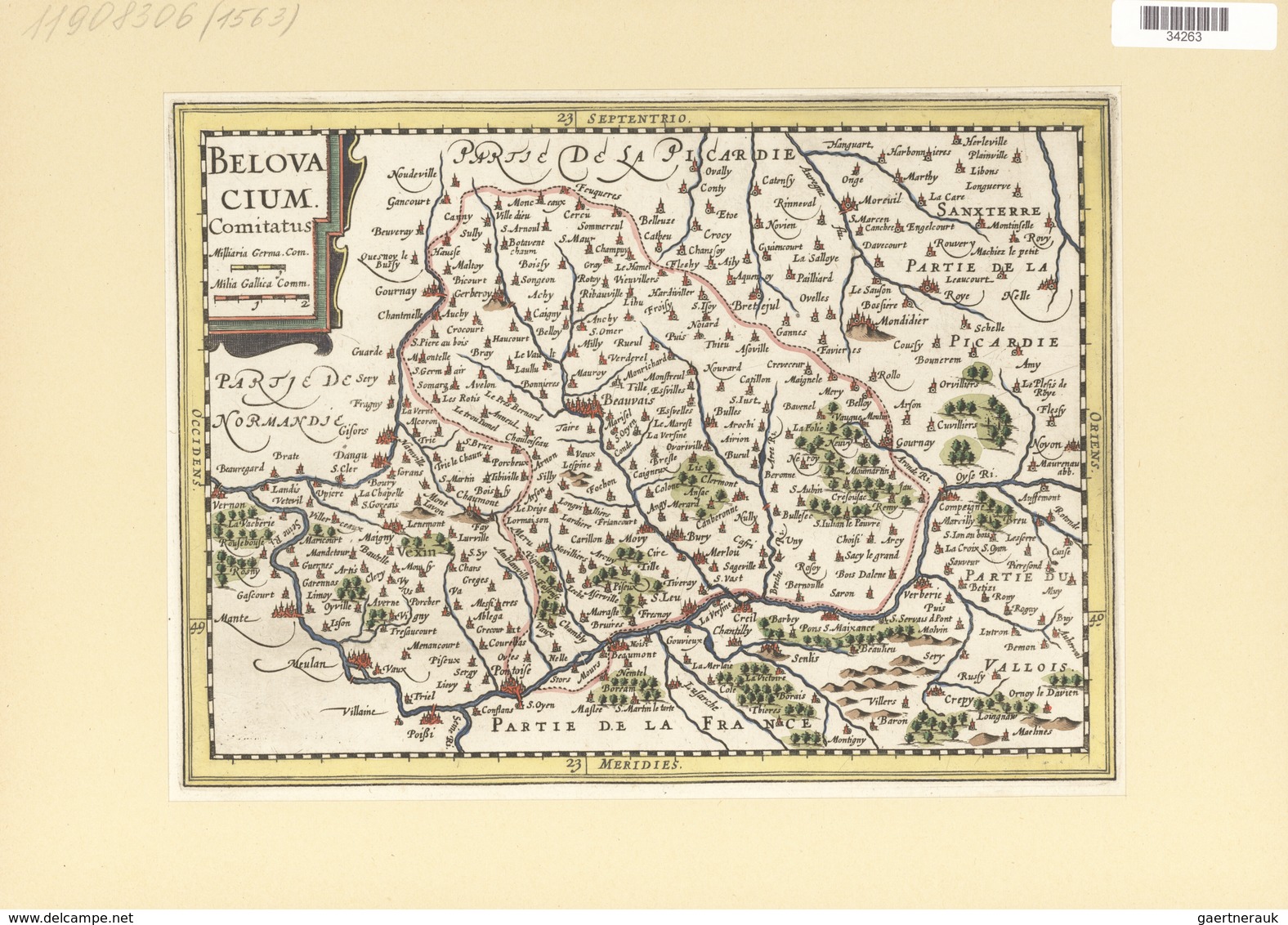 Landkarten Und Stiche: 1734. Belovacium Comitatus. From The Mercator Atlas Minor Ca 1648, Later Alte - Geographie