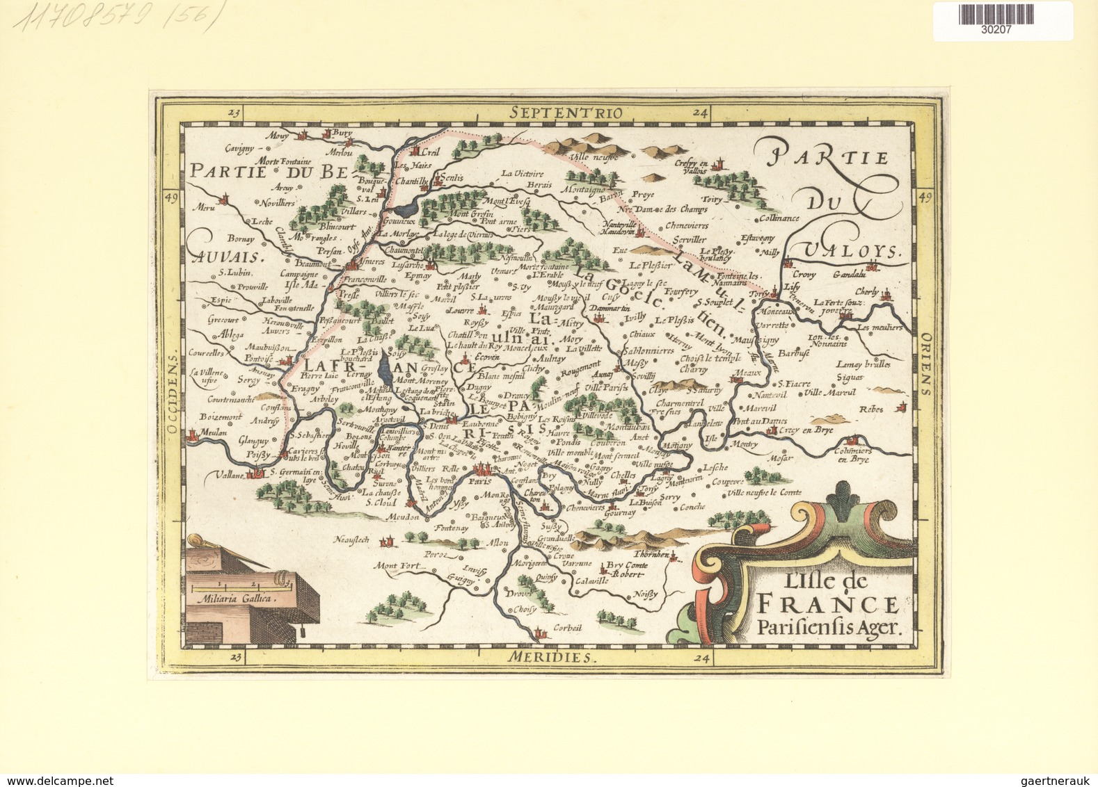Landkarten Und Stiche: 1734. L'Isle De France/ Parisiensis Ager. Map Of The Region Of France Around - Geography