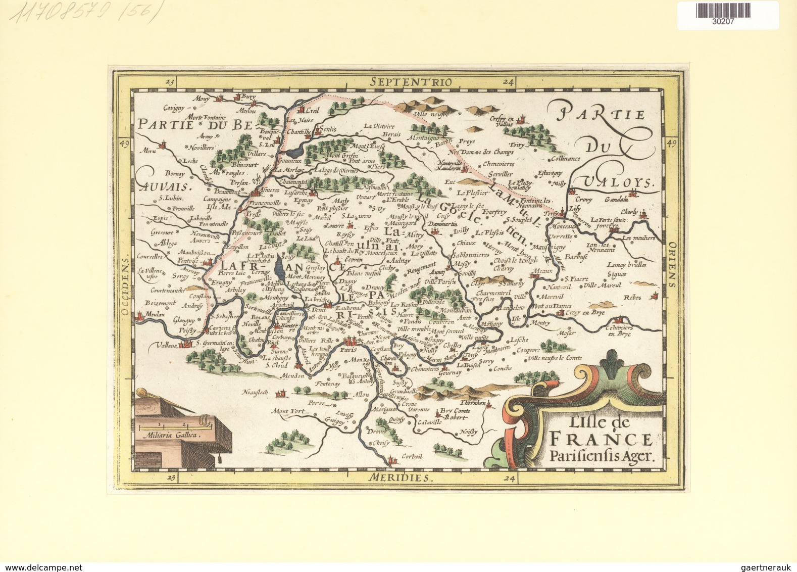 Landkarten Und Stiche: 1734. L'Isle De France/ Parisiensis Ager. Map Of The Region Of France Around - Geographie