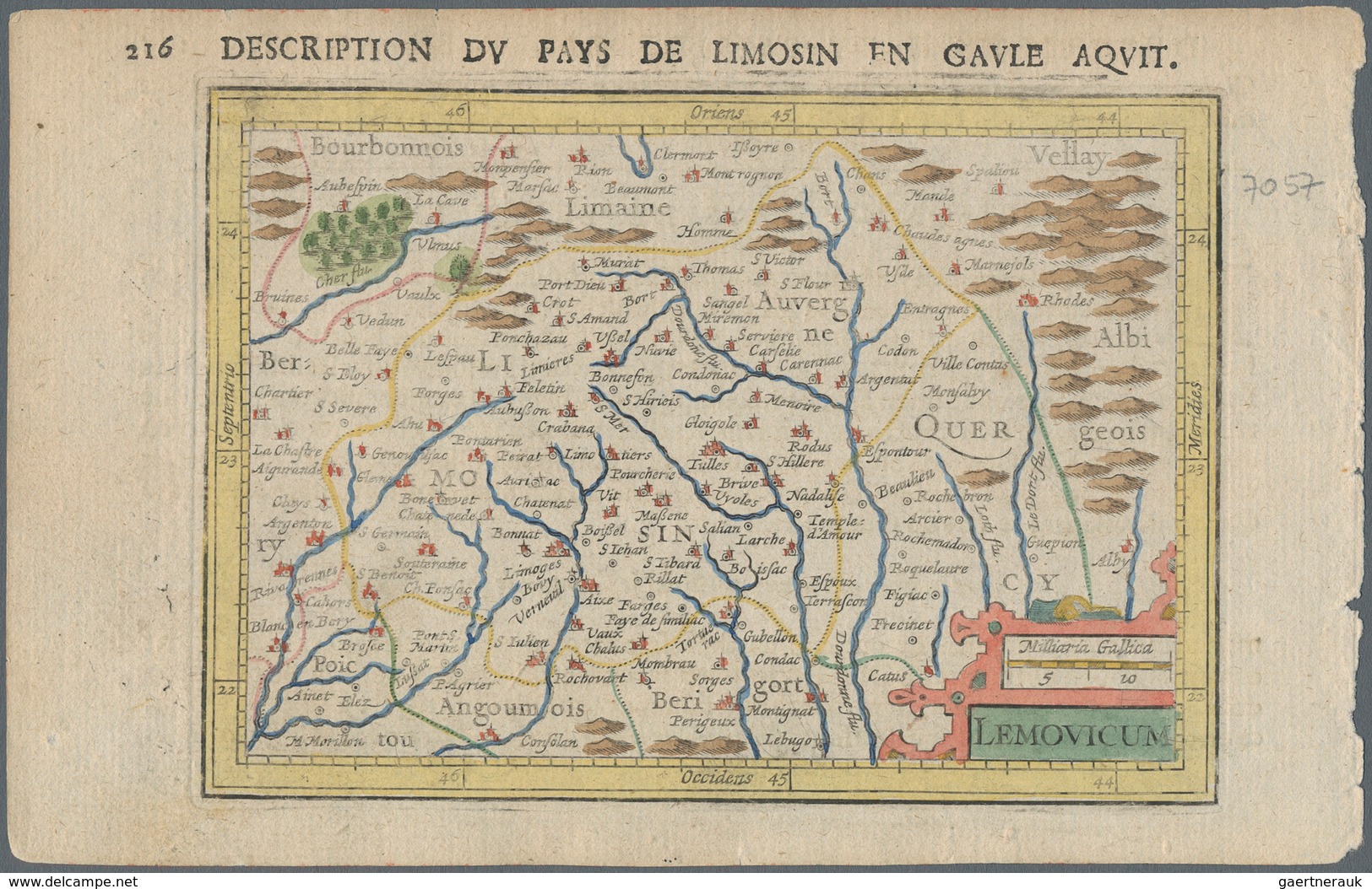 Landkarten Und Stiche: 1610. Lemovicum, Description Du Pays De Limosin En Gaule Aquit. Attractive Sm - Geographie
