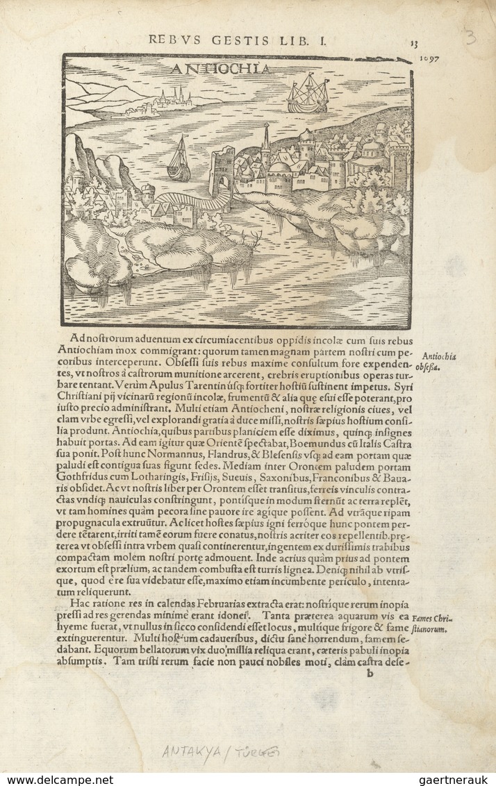 Landkarten Und Stiche: 1581. Town View Of Antioch (Turkey), Important New Testament City. Attractive - Geographie