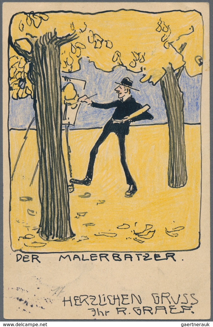 Ansichtskarten: Künstler / Artists: GRAF, Richard (1879-1945), Deutscher Maler Aus Der Dachauer Küns - Ohne Zuordnung