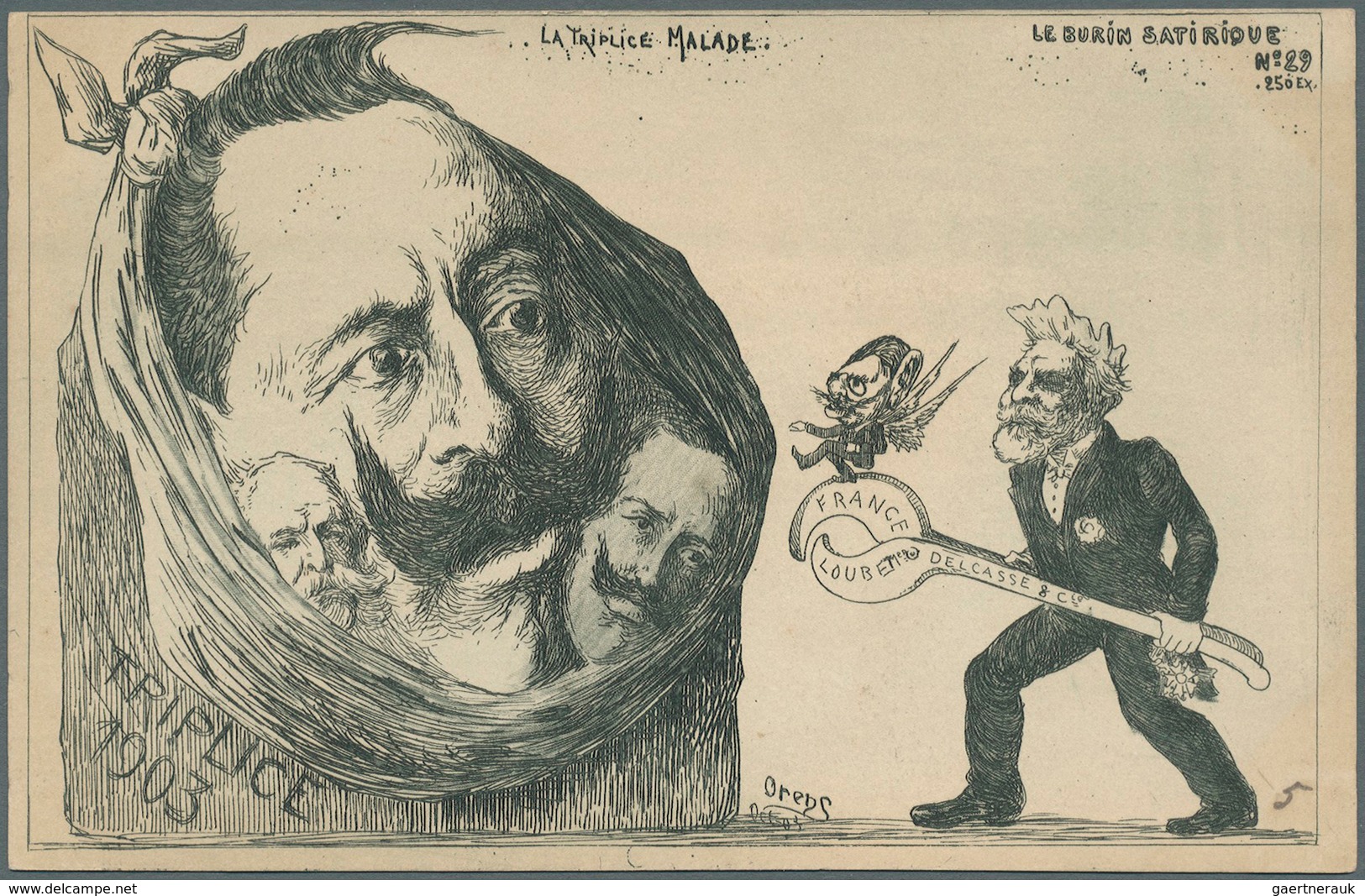 Ansichtskarten: Künstler / Artists: Orens Denizard, Le Burin Satirique, Karte Nr. 29, Auflage 250 St - Non Classés