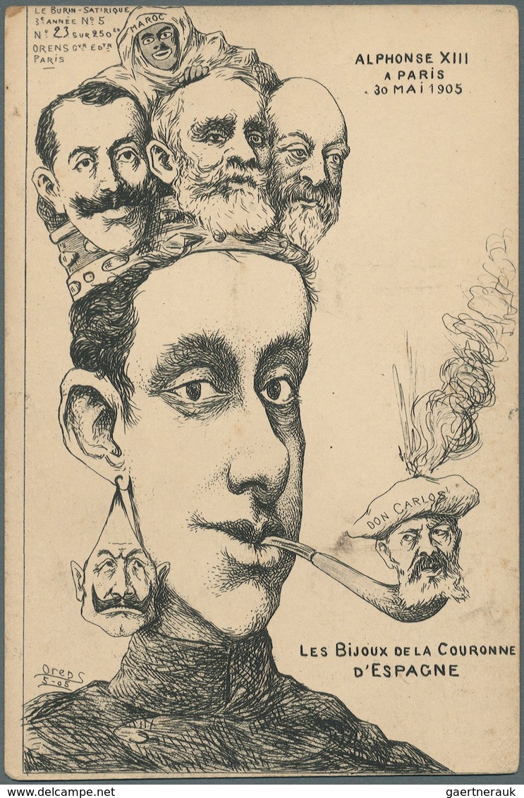 Ansichtskarten: Künstler / Artists: Orens Denizard, Le Burin Satirique, 1905, 10 Verschiedene Karten - Ohne Zuordnung