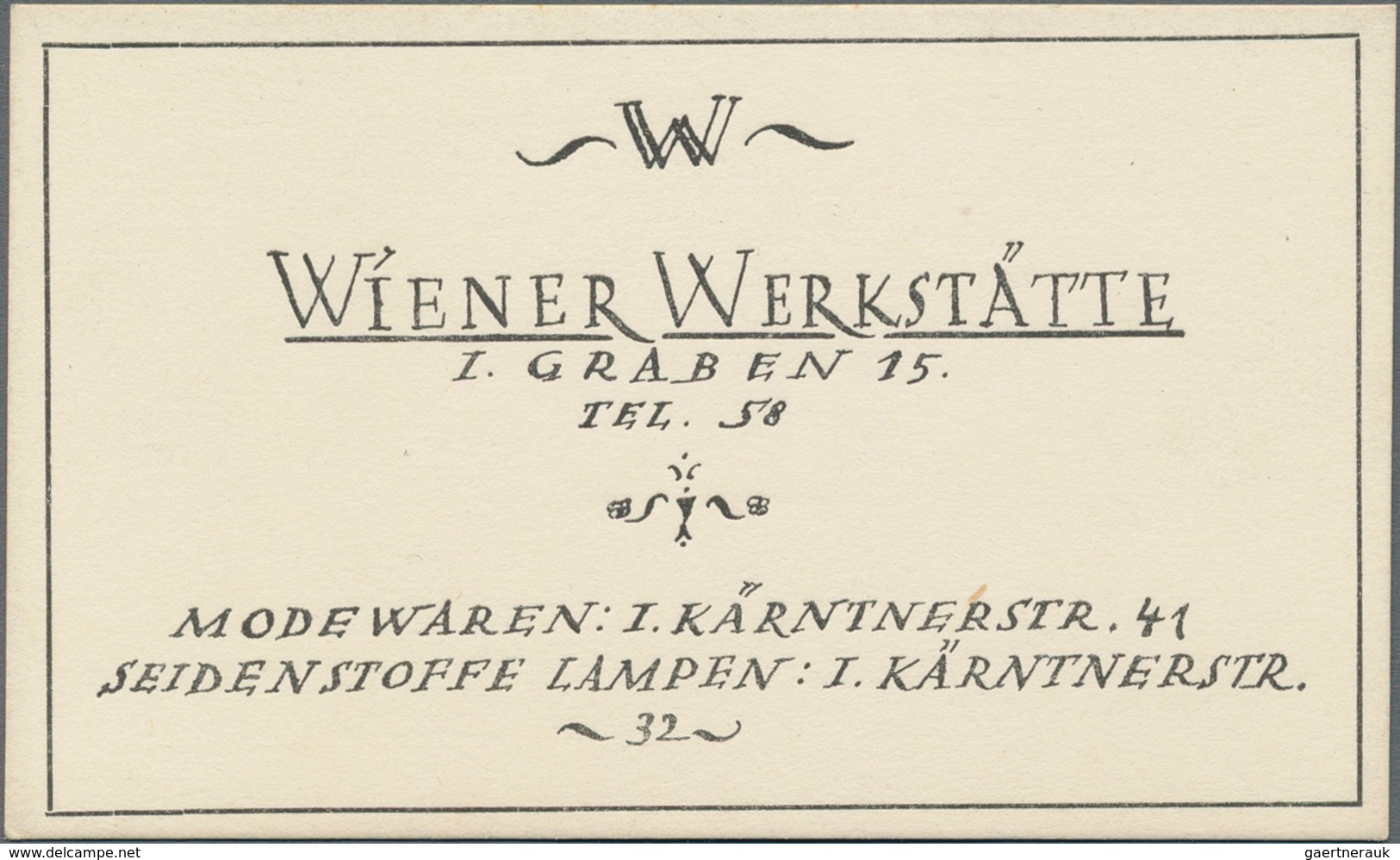 Ansichtskarten: Künstler / Artists: WIENER WERKSTÄTTE, Umfeld, Drei Verschiedene Druckerzeugnisse De - Zonder Classificatie