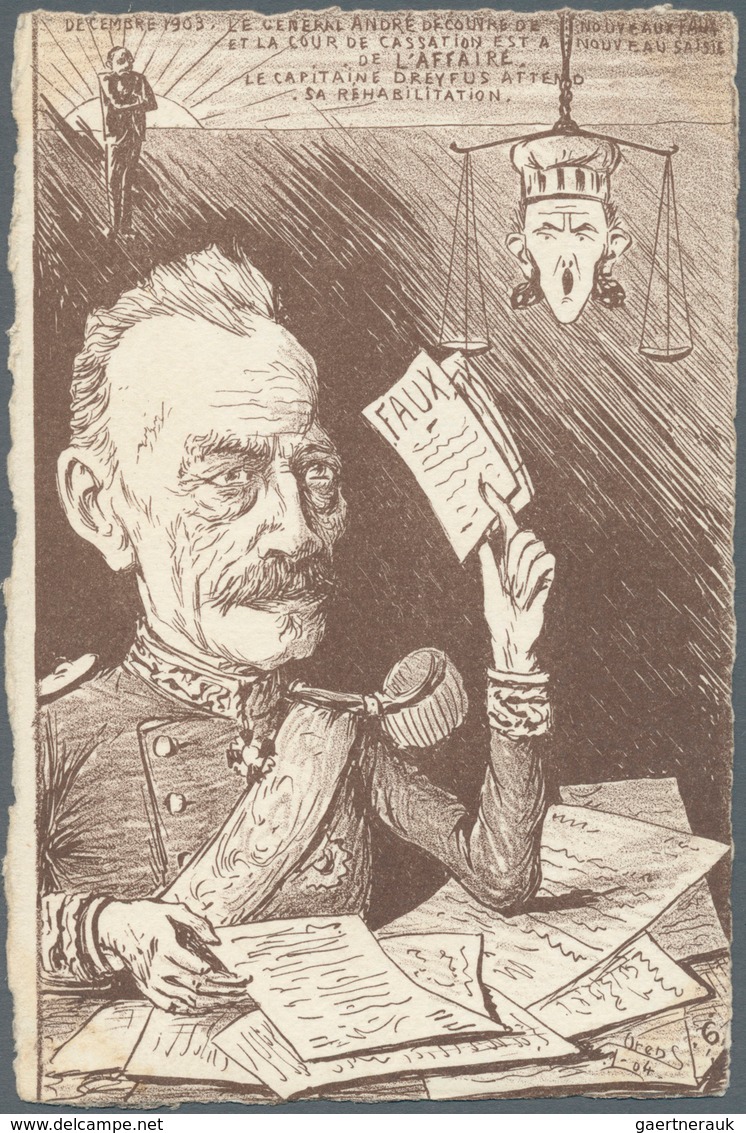 Ansichtskarten: Politik / Politics: Orens, 1904: Zwei Verschiedene Serien Zu 6 Karten Zur Dreyfus- A - Figuren