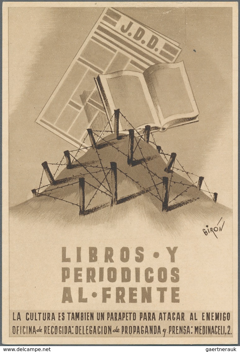 Ansichtskarten: Politik / Politics: SPANISCHER BÜRGERKRIEG 1936/1939, Propagandakarte Der Junta De D - People