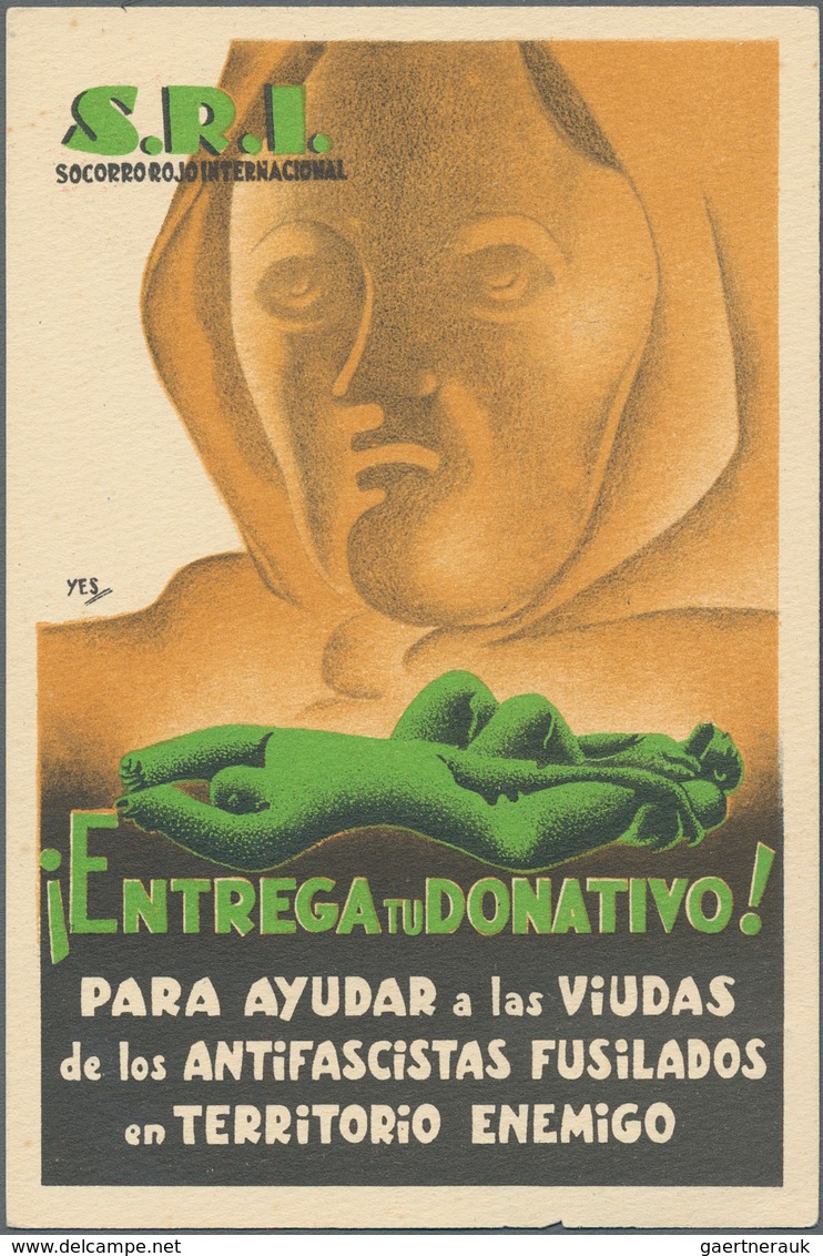 Ansichtskarten: Politik / Politics: SPANISCHER BÜRGERKRIEG 1936/1939, Propagandakarte Der S.R.I. (In - People