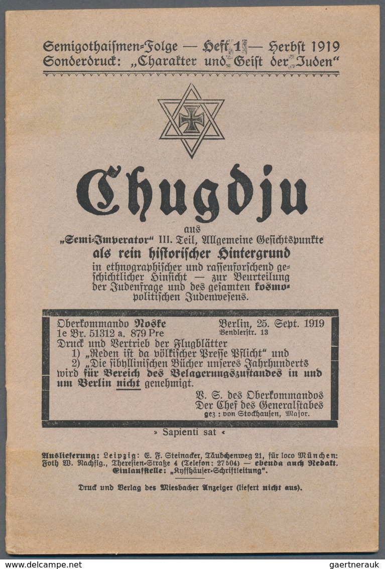 Ansichtskarten: Propaganda: 1919. First Booklet In The Semigothaismen-Folge Series From Autumn 1919 - Political Parties & Elections