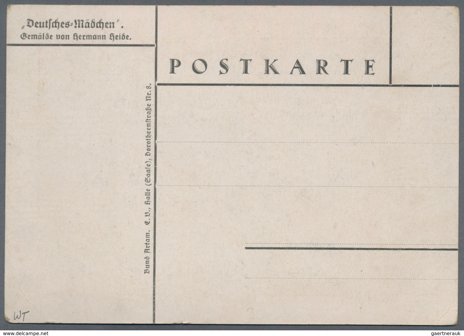 Ansichtskarten: Propaganda: 1928 (ca.) Deutsches Mädchen Mit Rune / German Girl By Hermann Heide. A - Political Parties & Elections