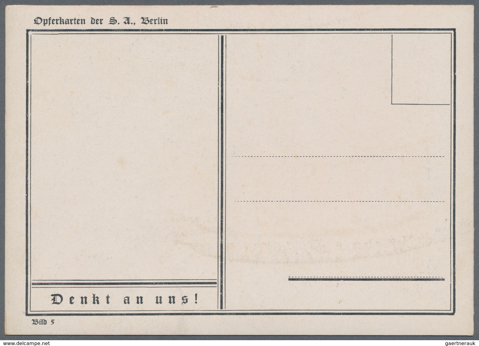 Ansichtskarten: Propaganda: 1928. Der Freiheit Eine Gasse! / An Path To Freedom! : Early NSDAP Propa - Political Parties & Elections