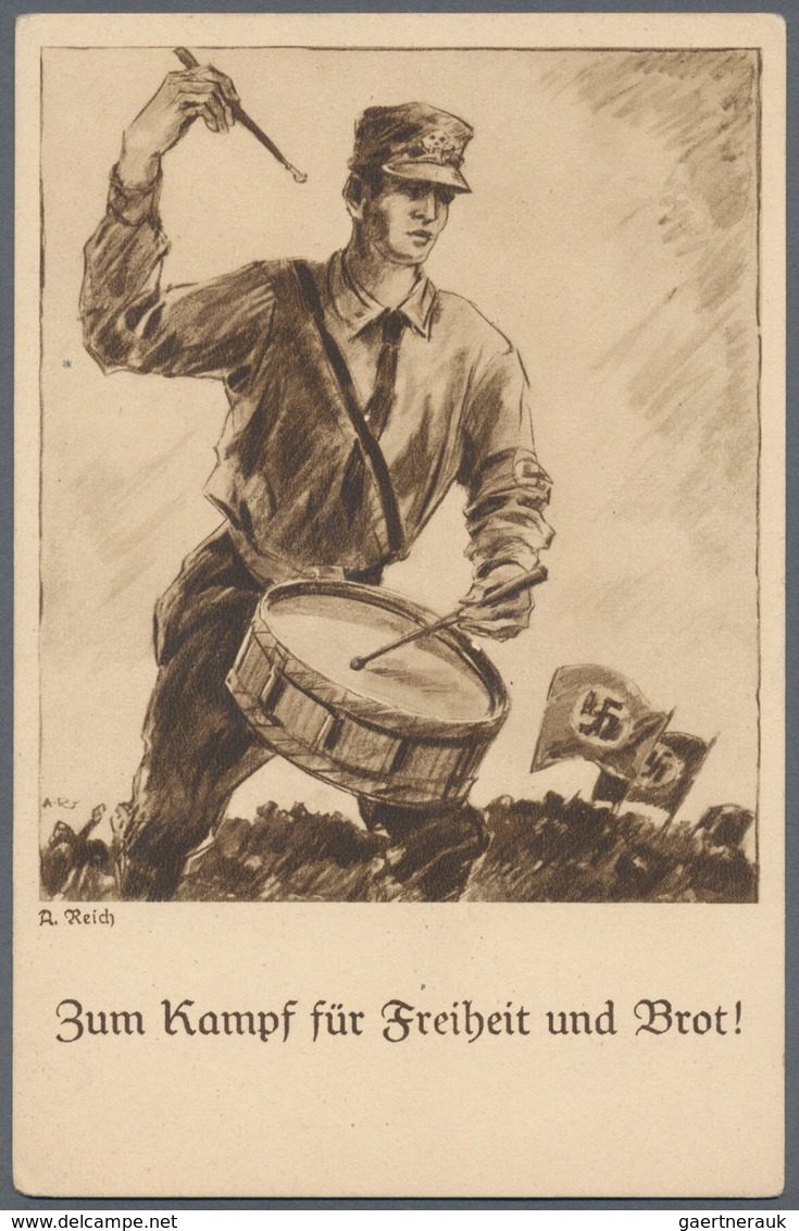 Ansichtskarten: Propaganda: 1930. Early NSDAP Propaganda Postcard Showing The SA (Zum Kampf Für Frei - Politieke Partijen & Verkiezingen