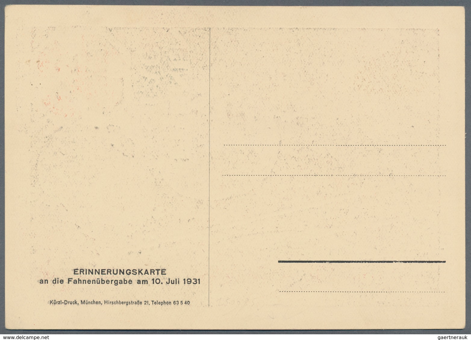 Ansichtskarten: Propaganda: 1931 Freiheit-Ehre - Fahnentag / Freedom And Honour = Flag [Colors] Day: - Politieke Partijen & Verkiezingen