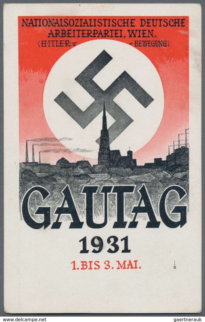 Ansichtskarten: Propaganda: 1931 Rare Austria Nazi Party Gau Wien Regional Meeting Advertising Propa - Partis Politiques & élections