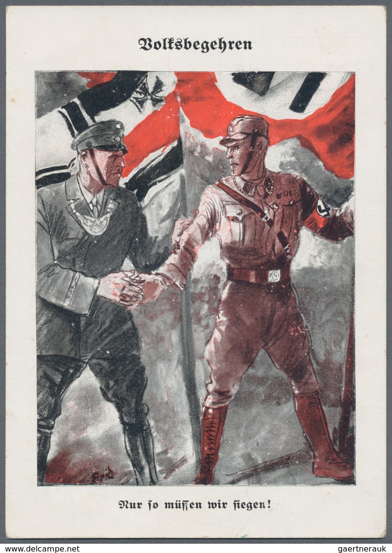 Ansichtskarten: Propaganda: 1931. Volksbegehren - Nur So Müssen Wir Siegen! / Will Of The People - T - Parteien & Wahlen