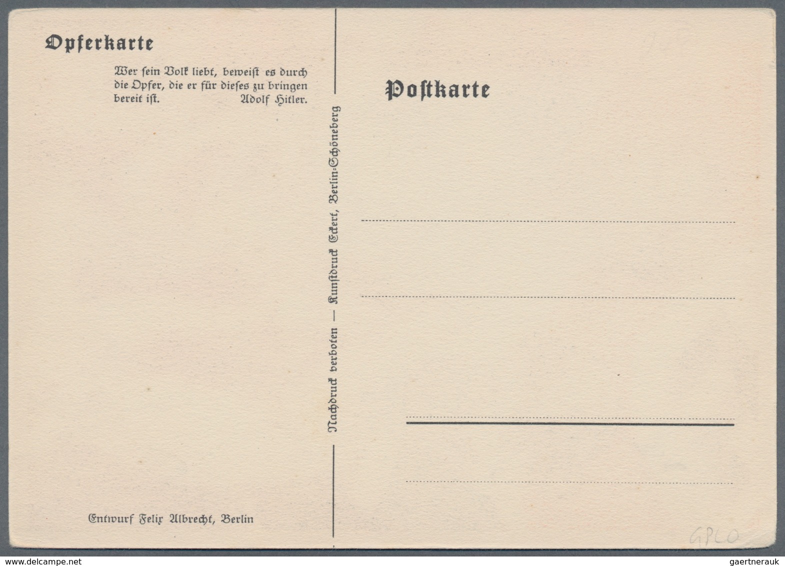 Ansichtskarten: Propaganda: 1931 Original, Early, NSDAP Party Donation Propaganda Card From Felix Al - Politieke Partijen & Verkiezingen