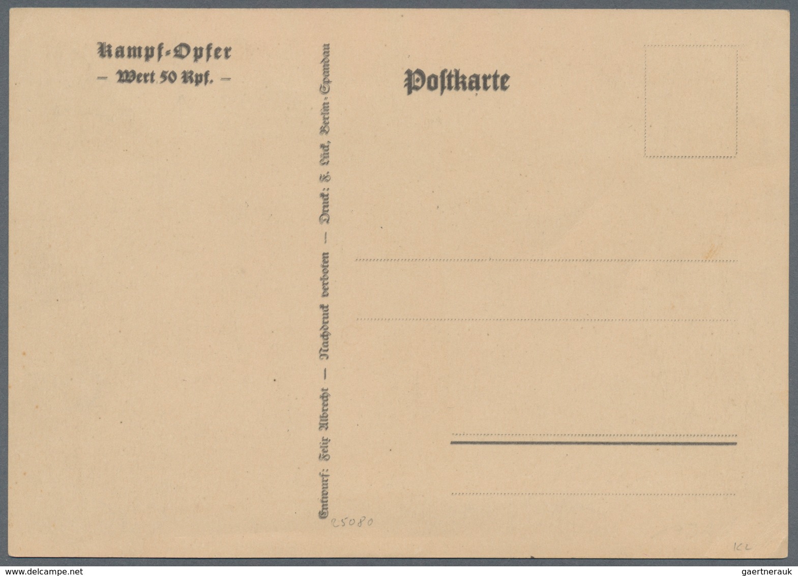 Ansichtskarten: Propaganda: 1932. Kampf Opfer. Donation Postcard With Hitler In Center, Flanked By A - Partidos Politicos & Elecciones