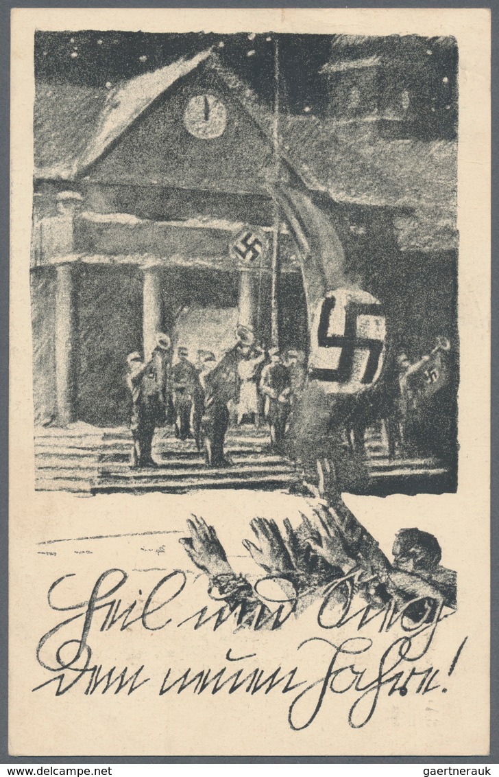 Ansichtskarten: Propaganda: 1932. Heil Und Sieg Im Neuen Jahre - SA Werbekarte Nr. 9 Kunstverlag Wal - Political Parties & Elections