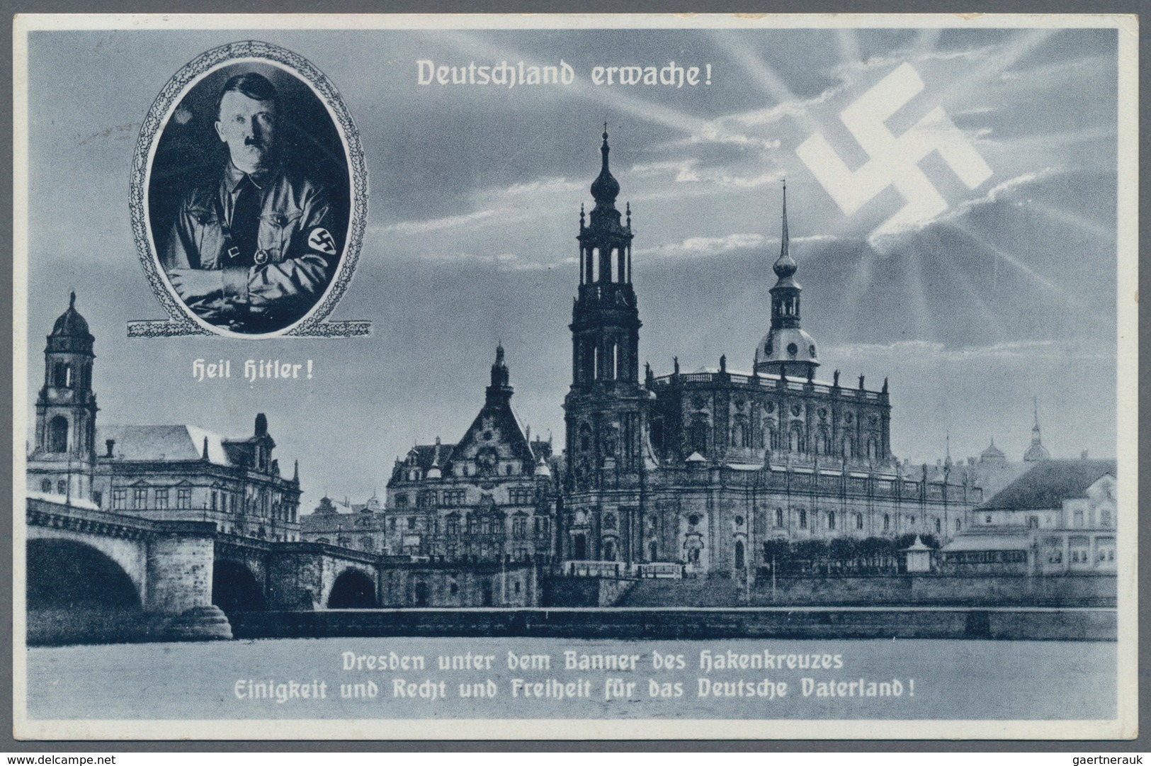 Ansichtskarten: Propaganda: 1932. Scarce Early Hitler NSDAP Propaganda Postcard Showing Inset Portra - Politieke Partijen & Verkiezingen