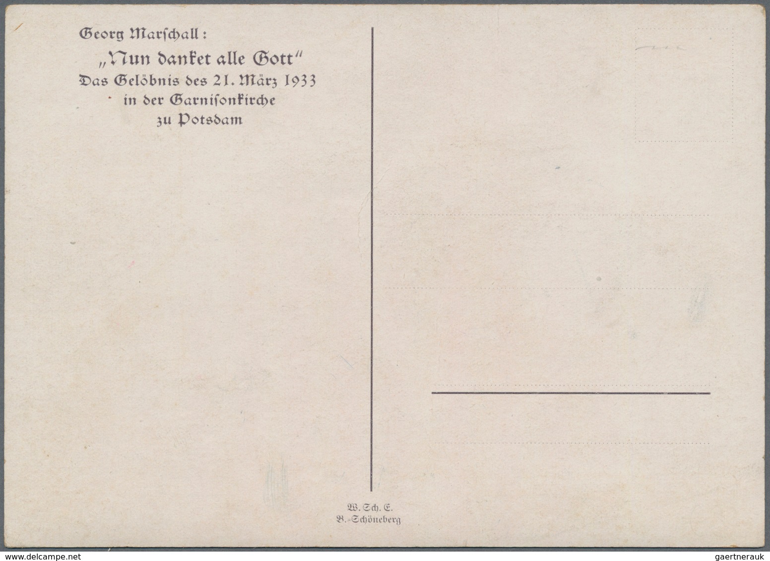 Ansichtskarten: Propaganda: 1933. Farbkarte "Das Gelöbnis In Der Garnisonkirche Zu Potsdam" Mit Abbi - Political Parties & Elections