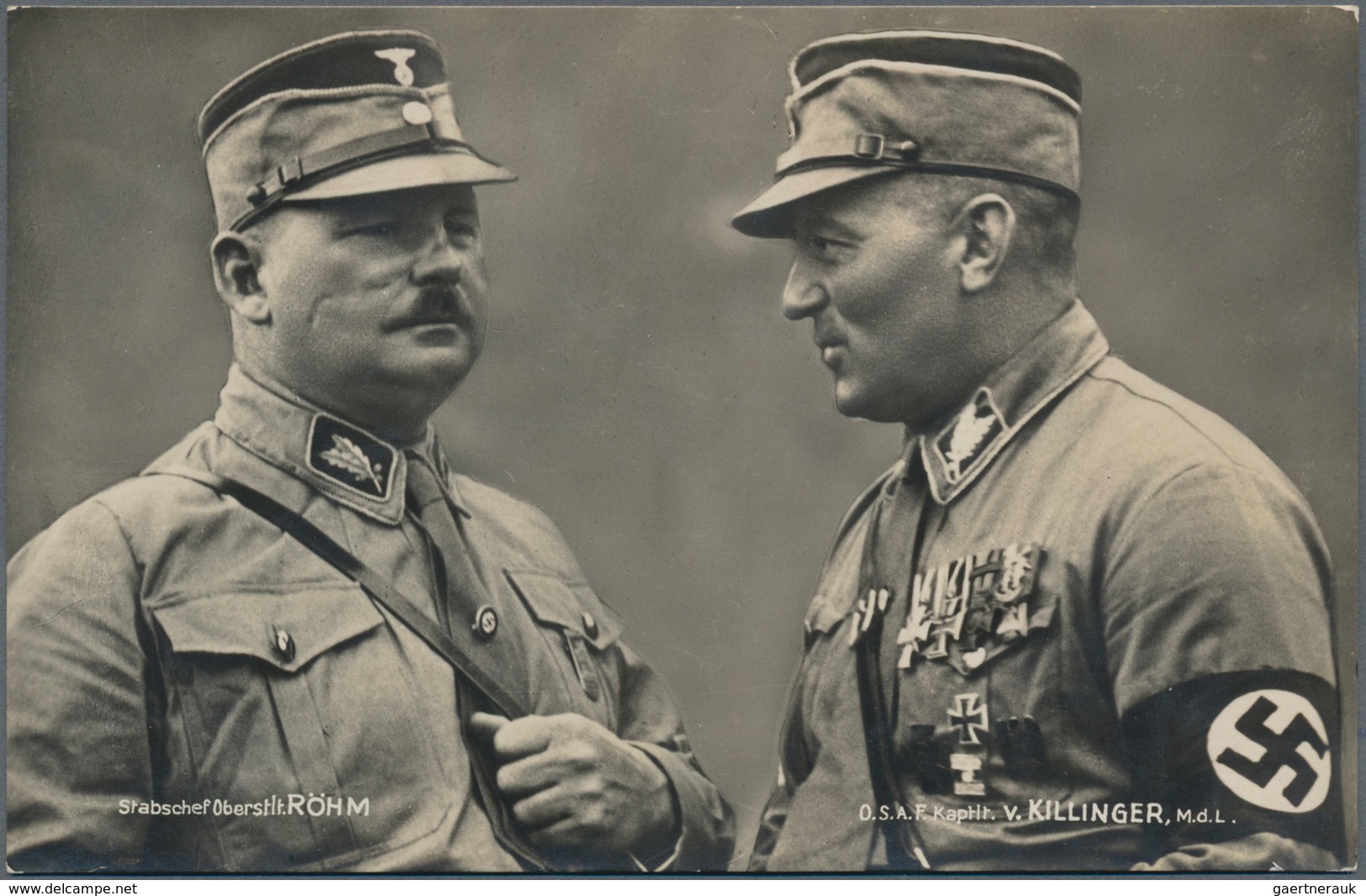 Ansichtskarten: Propaganda: 1933 (ca.). Very Scarce Ernst Röhm Real Photo RPPC As Stabschef Oberstle - Politieke Partijen & Verkiezingen