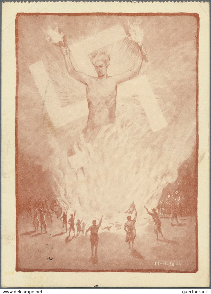 Ansichtskarten: Propaganda: 1933, "Sonnenwend", Nach Einer Original Zeichnung Von W. Hartwig 1933, P - Parteien & Wahlen