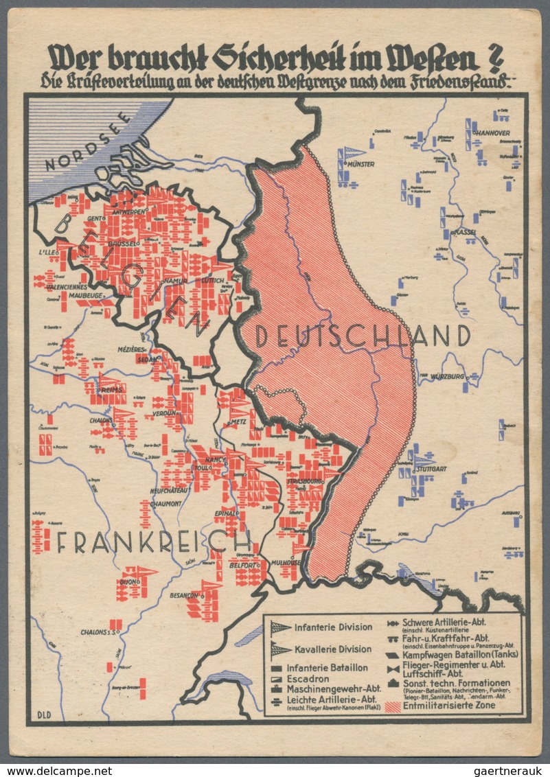 Ansichtskarten: Propaganda: 1933, "Wer Braucht Sicherheit Im Westen?",, Farbige Propagandakarte Mit - Parteien & Wahlen