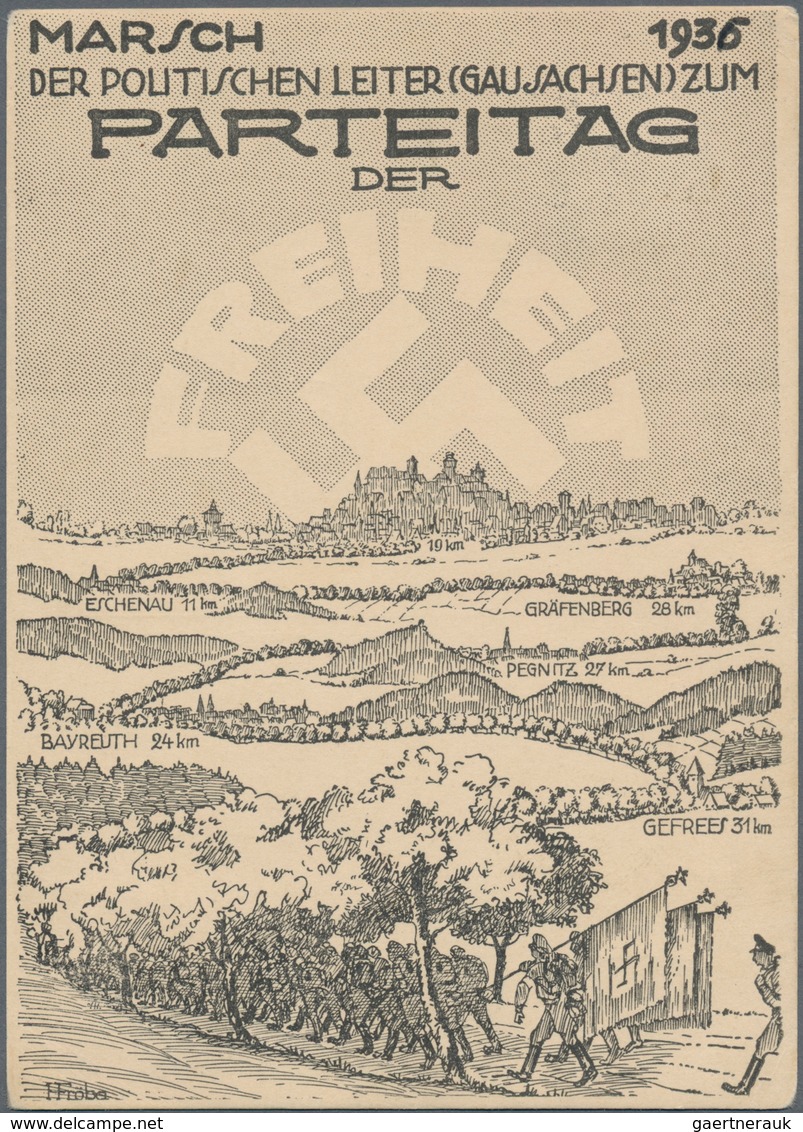 Ansichtskarten: Propaganda: 1935. "Marsch Der Politischen Leiter (Gau Sachsen) Zum Parteitag Der Fre - Parteien & Wahlen