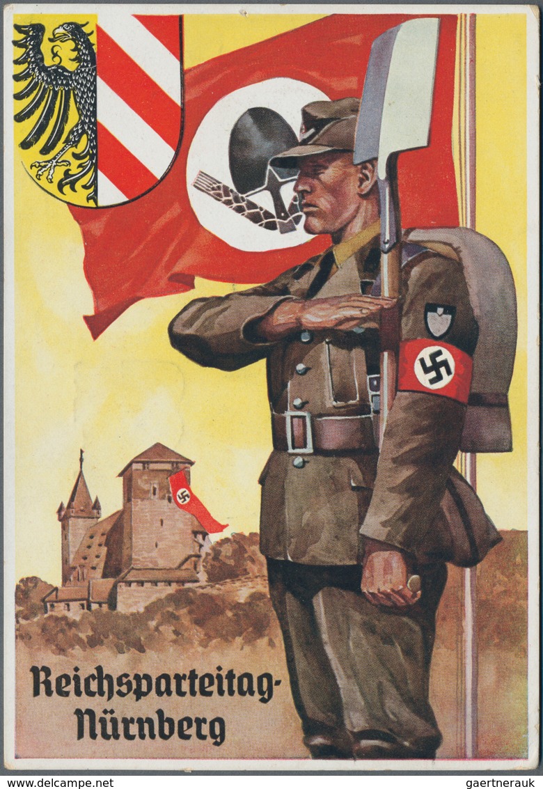 Ansichtskarten: Propaganda: 1936, REICHSPARTEITAG NÜRNBERG, Kolorierte Großformatige Propagandakarte - Political Parties & Elections