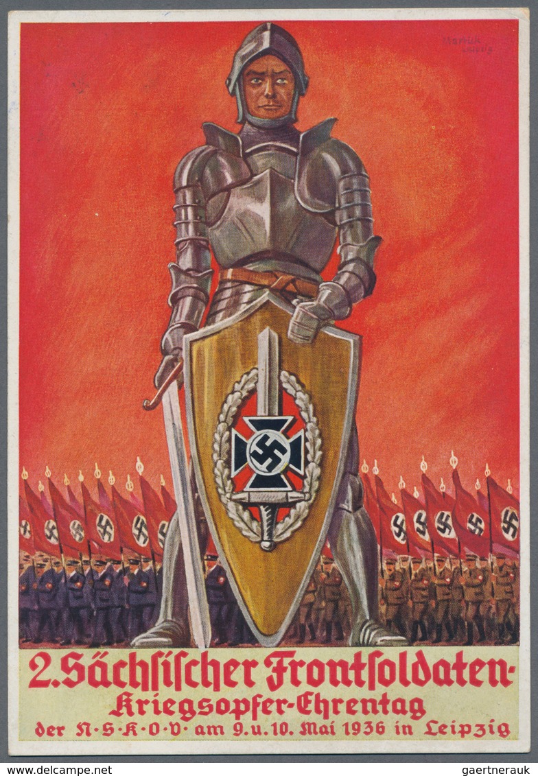 Ansichtskarten: Propaganda: 1936. Very Scarce NSKOV Card For The 2. Sächsischer Frontsoldaten Kriegs - Politieke Partijen & Verkiezingen