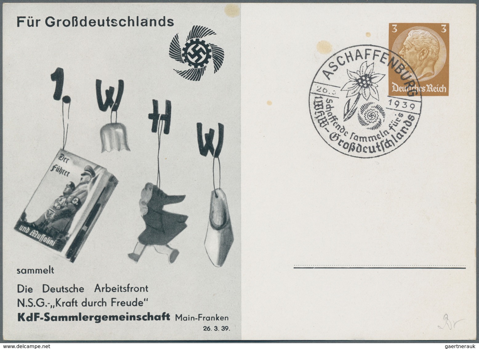 Ansichtskarten: Propaganda: 1936/1941, WHW 12 Werbekarten Und Privatganzsachen Für Das Winterhilfswe - Political Parties & Elections