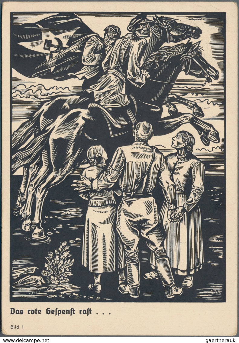 Ansichtskarten: Propaganda: 1937, Drei Großformatige Propagandakarten Aus Der Serie "Der Kampf Der S - Partis Politiques & élections