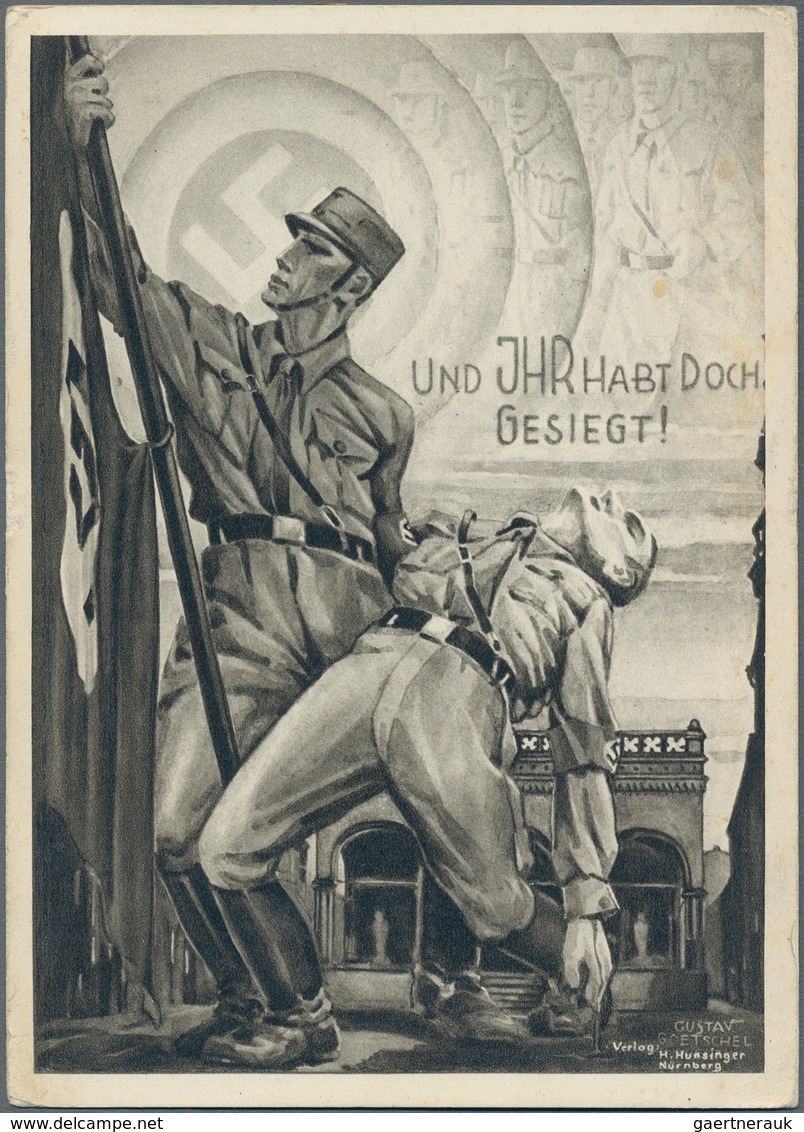 Ansichtskarten: Propaganda: 1937, "Und Ihr Habt Doch Gesiegt!", Gedenkpostkarte 9. November, Abbildu - Partis Politiques & élections