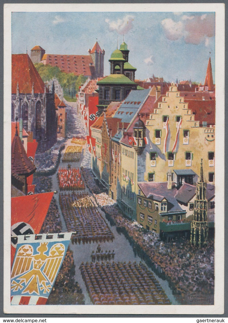 Ansichtskarten: Propaganda: 1937 Nürnberg Reichsparteitag / Nazi Party Rally Propaganda Card. Very S - Politieke Partijen & Verkiezingen