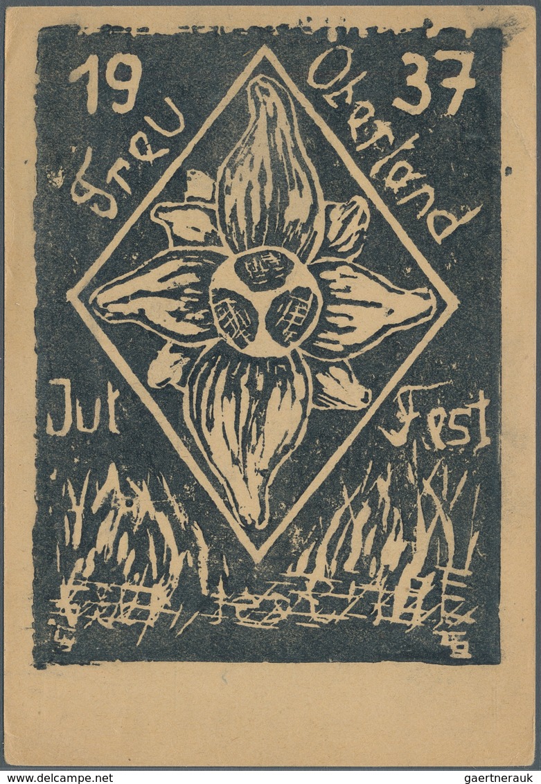Ansichtskarten: Propaganda: 1937, "Treu Oberland Jul Fest", Ungebraucht Mit Leichten Bügen. - Partis Politiques & élections