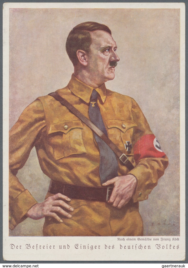 Ansichtskarten: Propaganda: 1938-. Scarce #1 Card From The Anschluss Series For The Annexation Of Au - Politieke Partijen & Verkiezingen